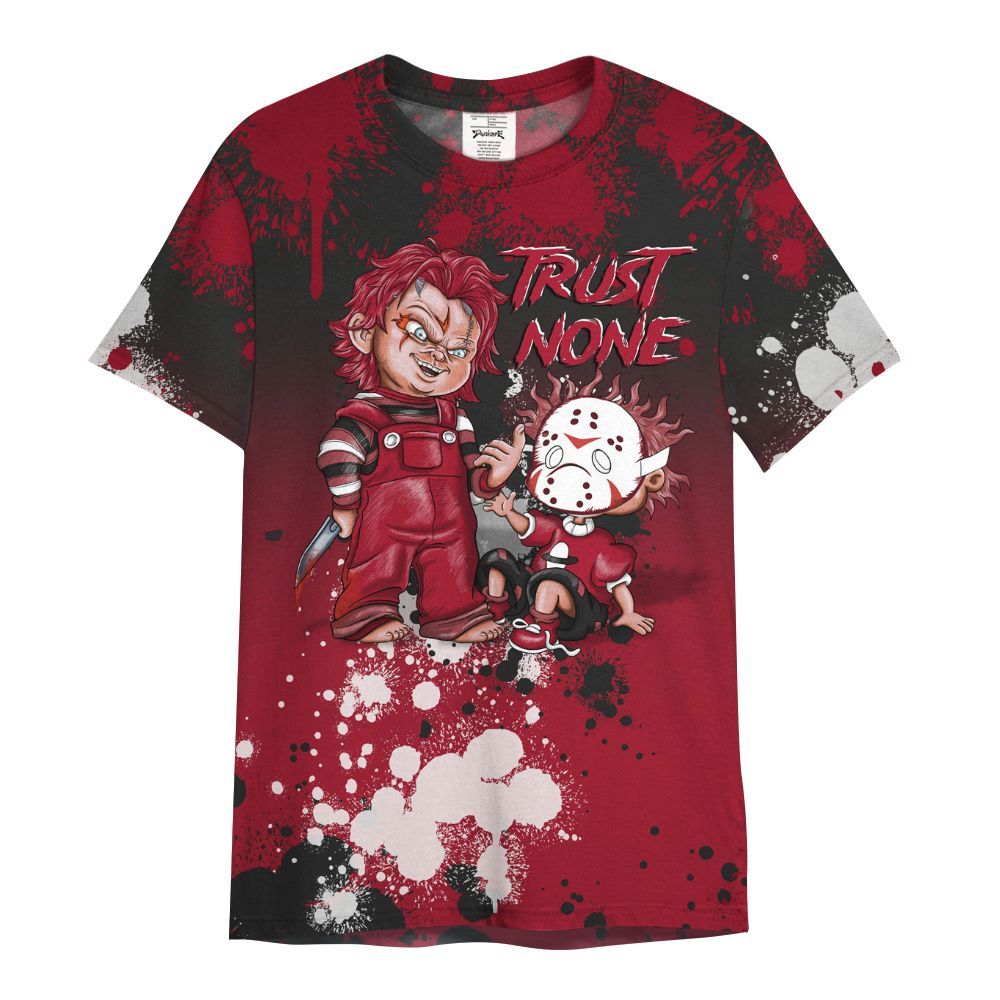 Shirt To Match High OG Black Toe Reimagined 1s - Trust No One Scary All Over Print