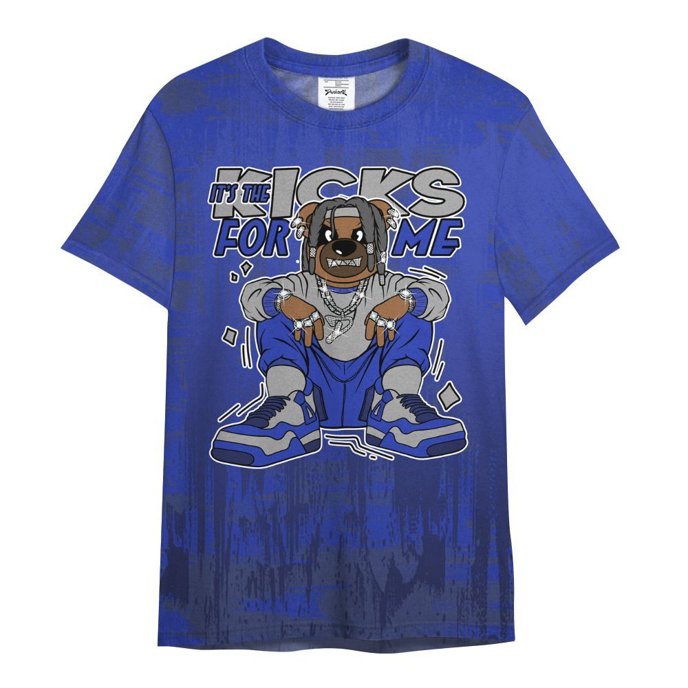 Shirt To Match Air Max Plus Black Racer Blue - Sneakers Bear Glitch Art All Over Print