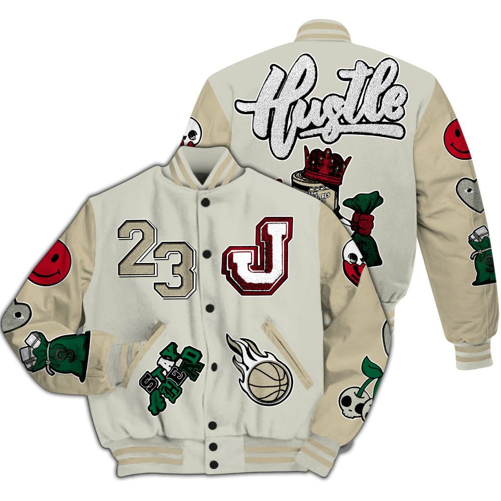 Varsity Jacket To Match El Grito 5s - Hustles Money Number 23 All Over Print