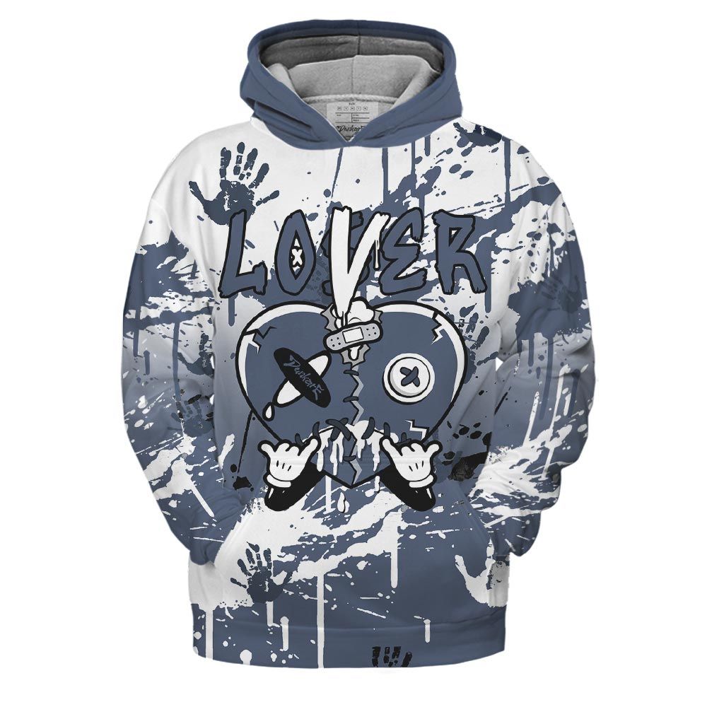 Hoodie To Match Low Diffused Blue 11s Hoodie, Loser Lover Drip Heart Hoodie Outfit 903 NCT