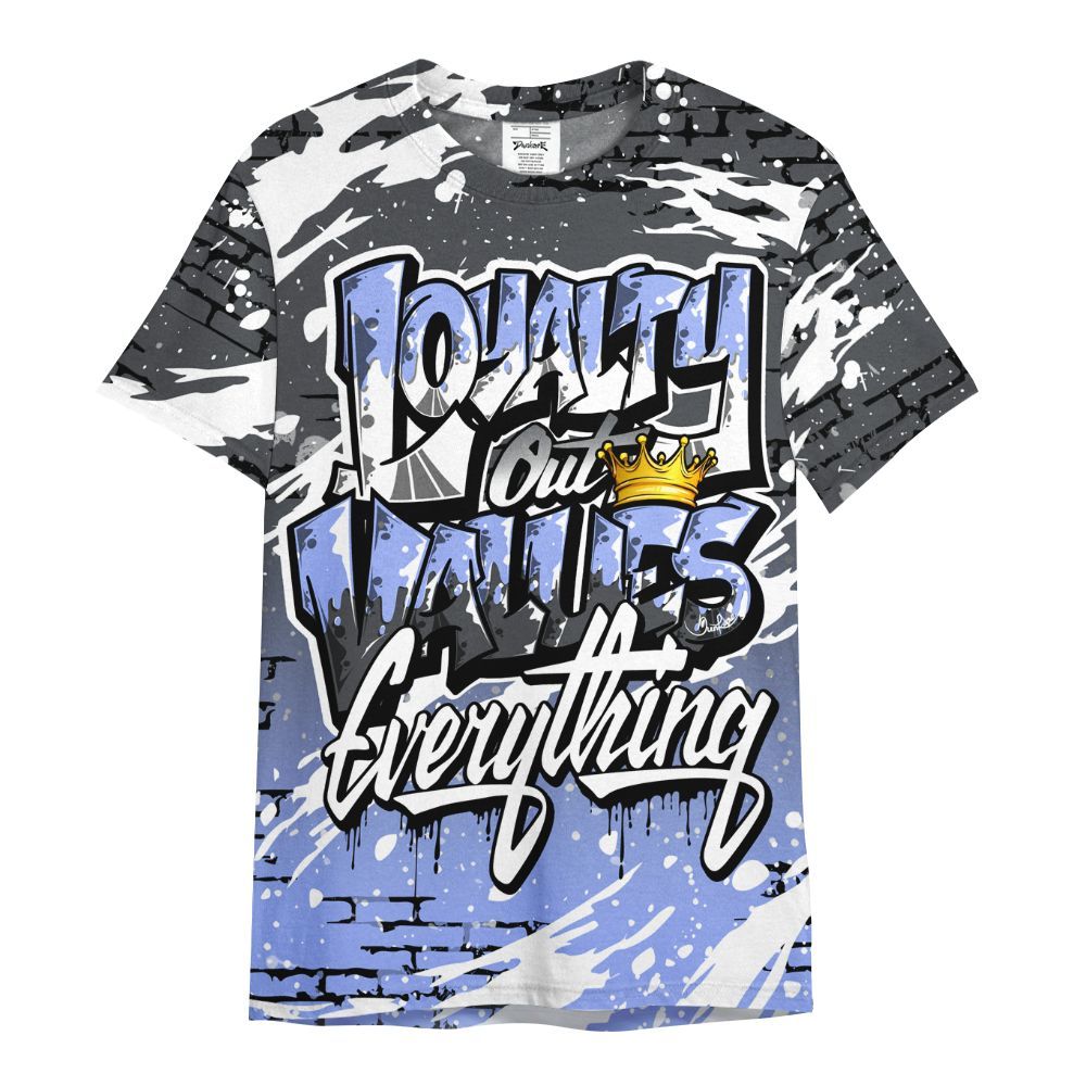 Shirt To Match Retro Awake Racer Blue - Values Of Loyalty Drip All Over Print
