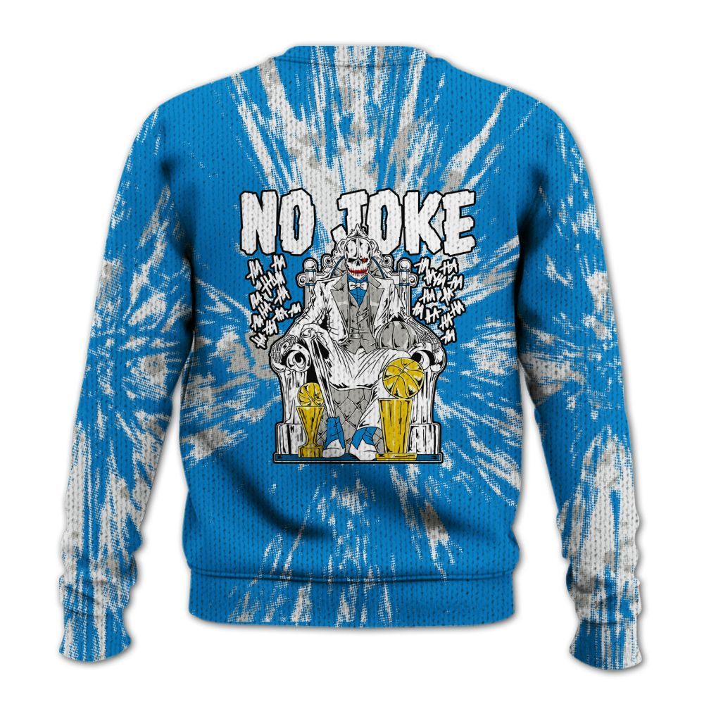 Knitted Sweater To Match Industrial Blue 4s - Ain't Joke Skeleton Luxury