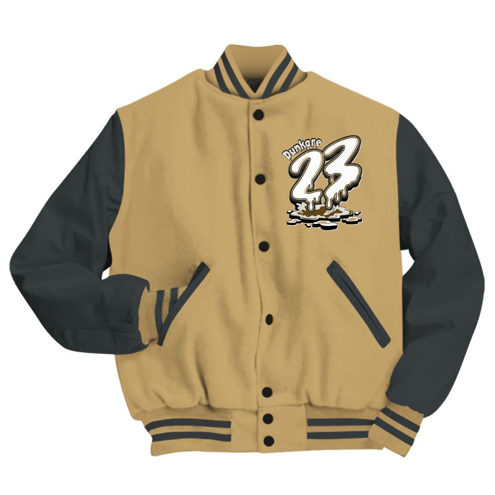 Varsity Jacket To Match Black LD 1000 - Custom Name 23 Drip All Over Print