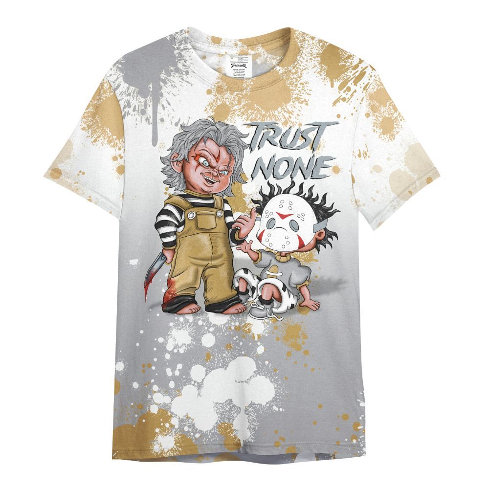 Shirt To Match Retro High OG Cool Grey 1s - Trust No One Scary All Over Print