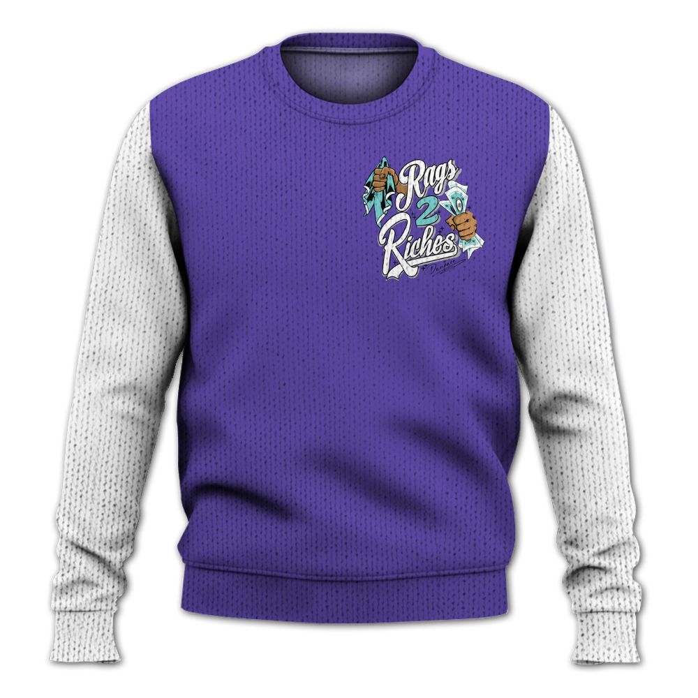 Knitted Sweater To Match Low Hornets 1s, Custom Name Rag 2 Riches