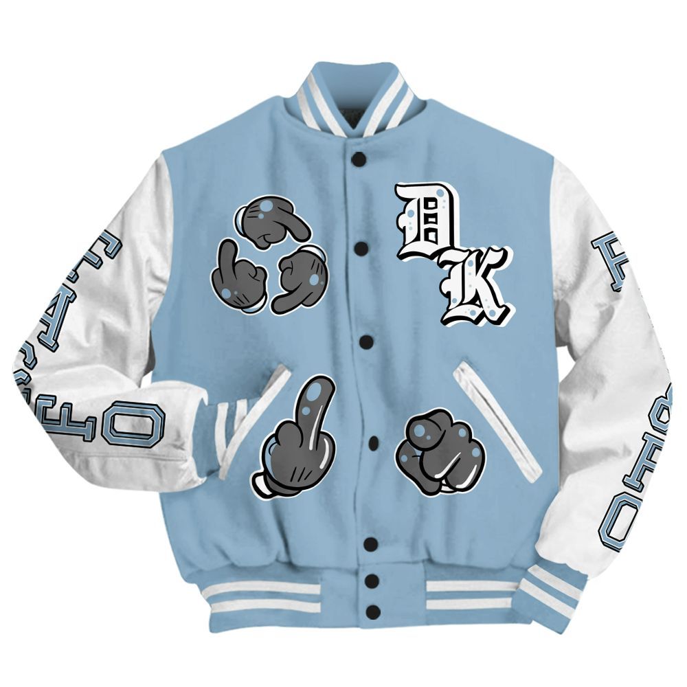 Varsity Jacket To Match High University Blue 1s - F Around Find Out Graphic All Over Print