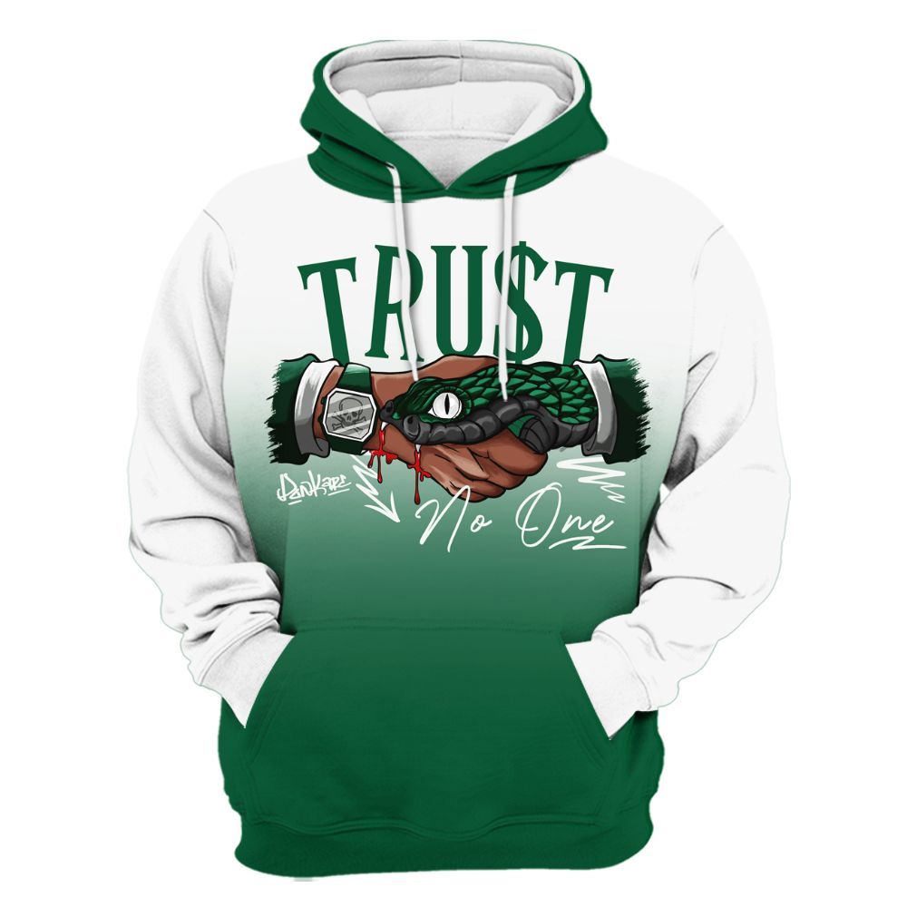 Hoodie To Match High Gorge Green 1s - Snake Trust No One Drip All Over Print