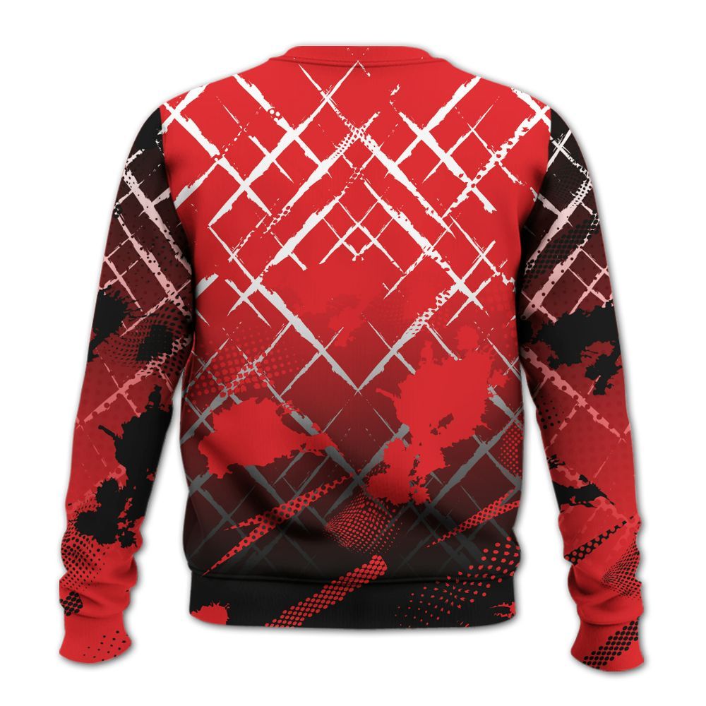 Sweatshirt To Match Chile Red 9s - Halftone Stand Business Dripping All Over Print