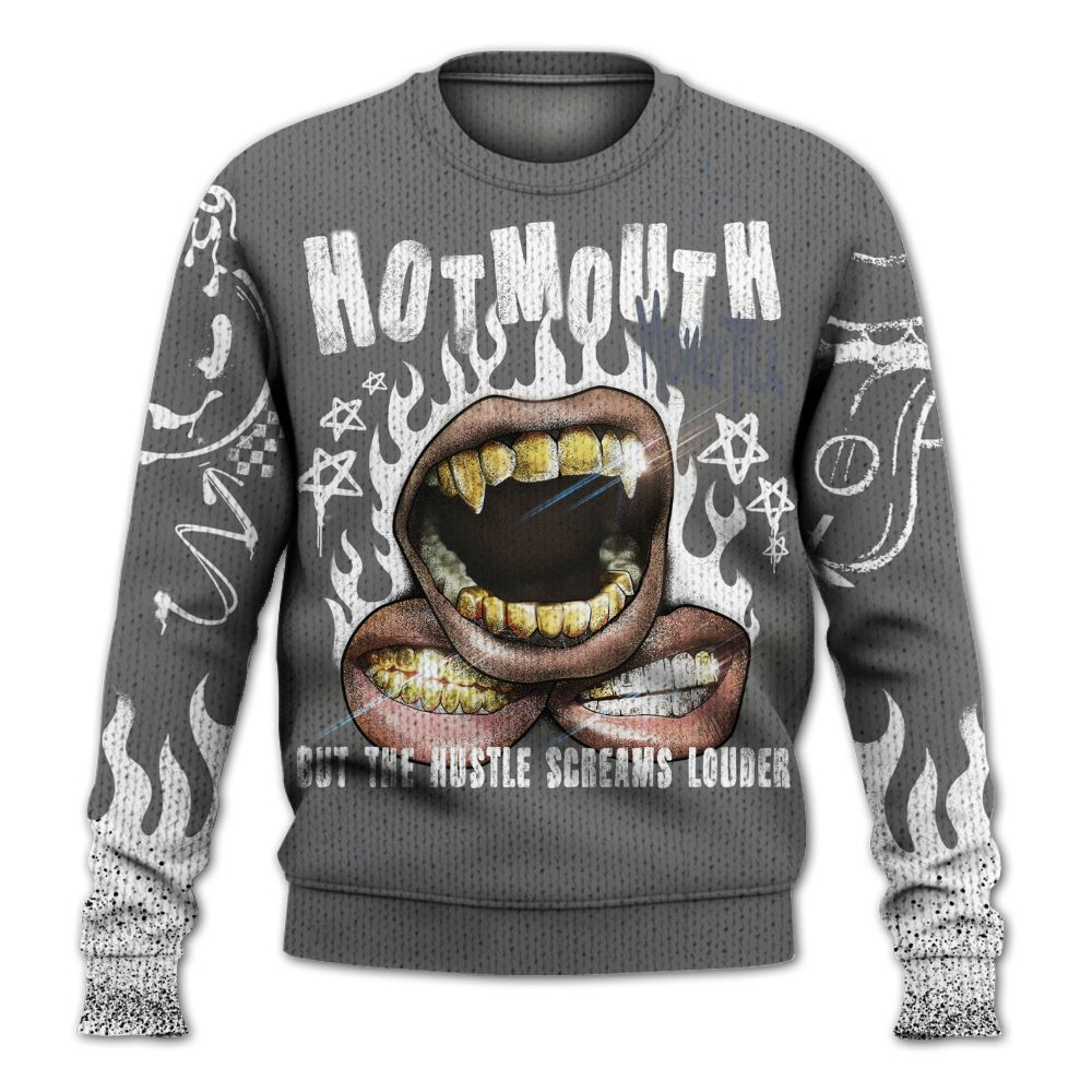 Knitted Sweater To Match Cool Grey 6s - Mouth Burning Street Style