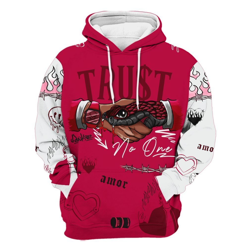 Hoodie To Match Retro Chicago 2s - Snake Trust No One All Over Print