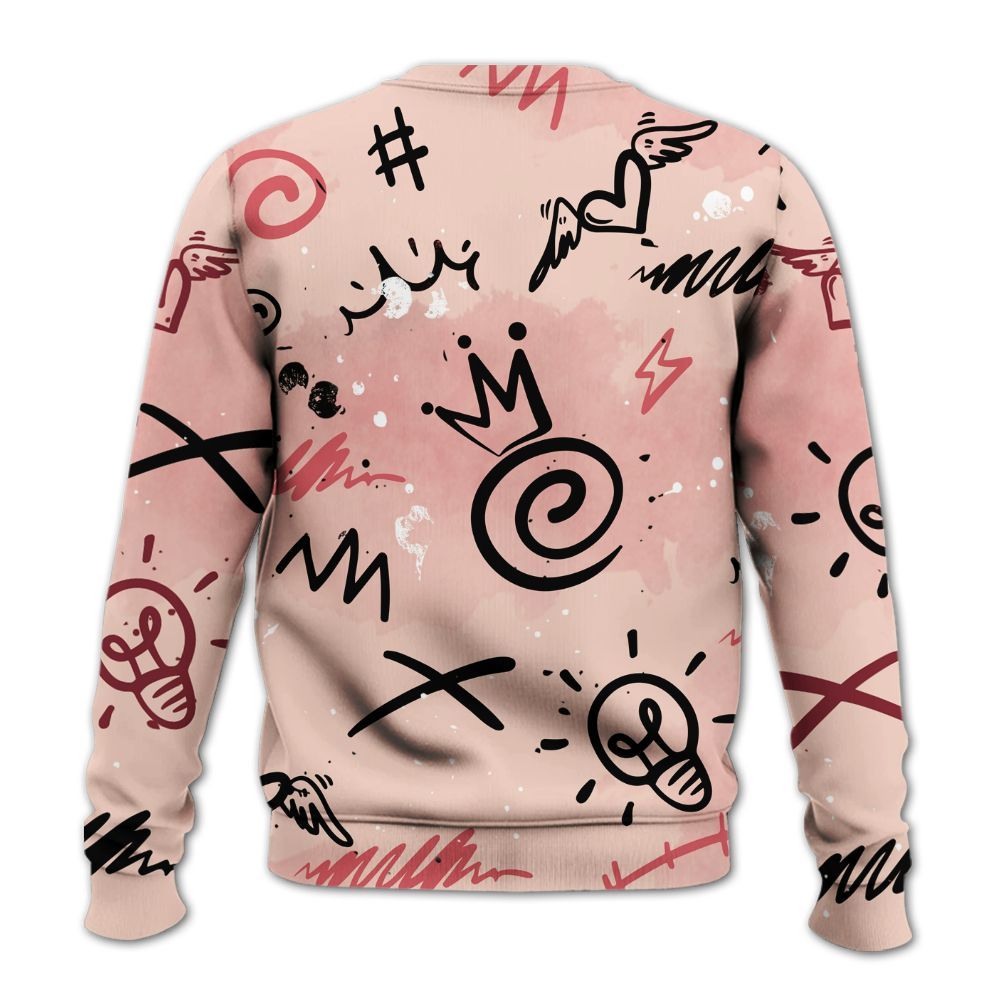 Sweatshirt To Match Washed Coral 2s Shirt, Drip Been Di2ferent All Over Print