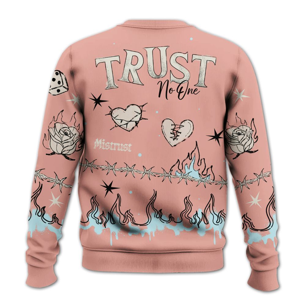 Sweatshirt To Match Dunk Low Glacier Arctic - Trust No One Snake-Bite Doodle Crayon All Over Print
