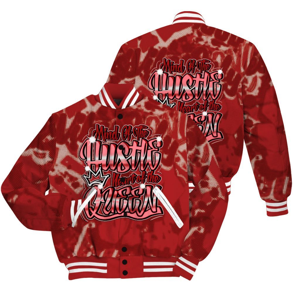 Varsity Jacket To Match Red Taxi 12s Shirt - Hustles Heart Queens Street All Over Print