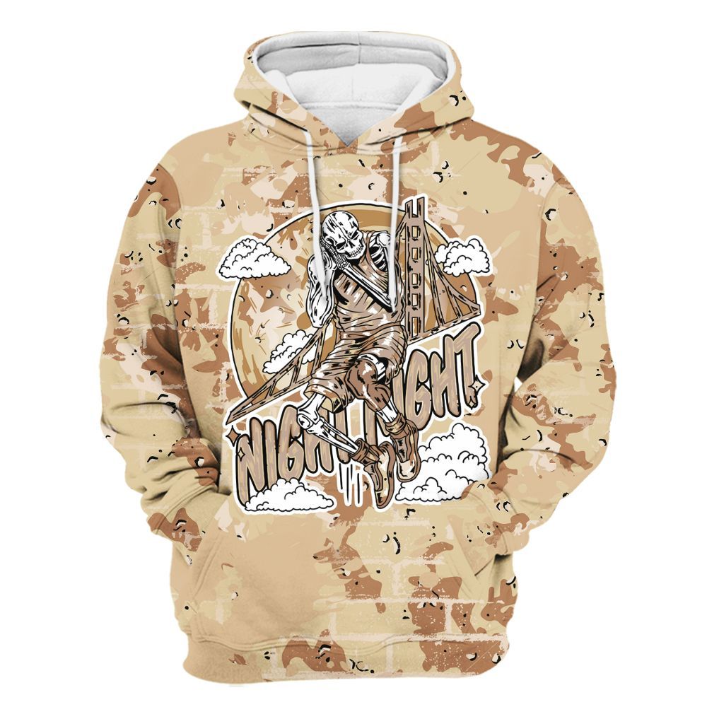 Hoodie To Match Desert Camo 3s - Seeya Skeleton Brick All Over Print