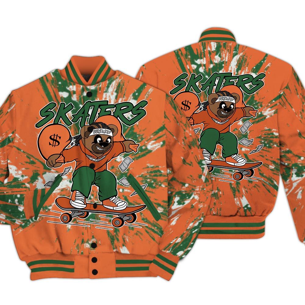 Varsity Jacket To Match Low Miami 5s - Skaters Bear Luxury Varsity Jacket Unisex