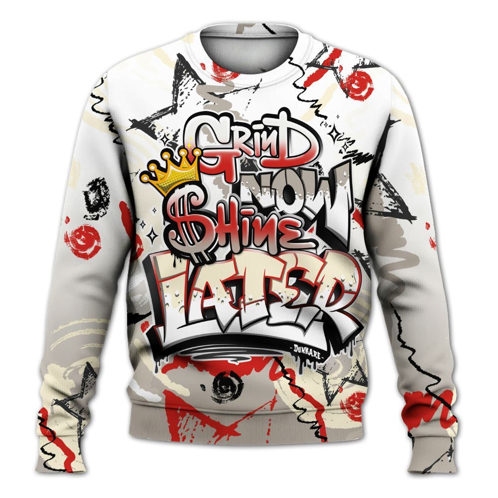 Sweatshirt To Match Low OG Phantom 1s - Grind Shine Later Drip All Over Print