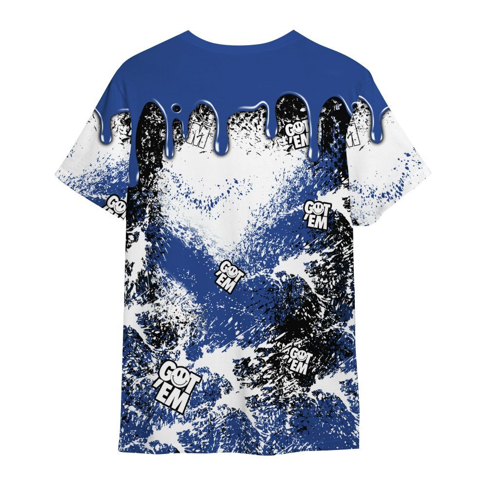 Shirt To Match Retro Hyper Royal 13s - Dripping 23 Drip All Over Print