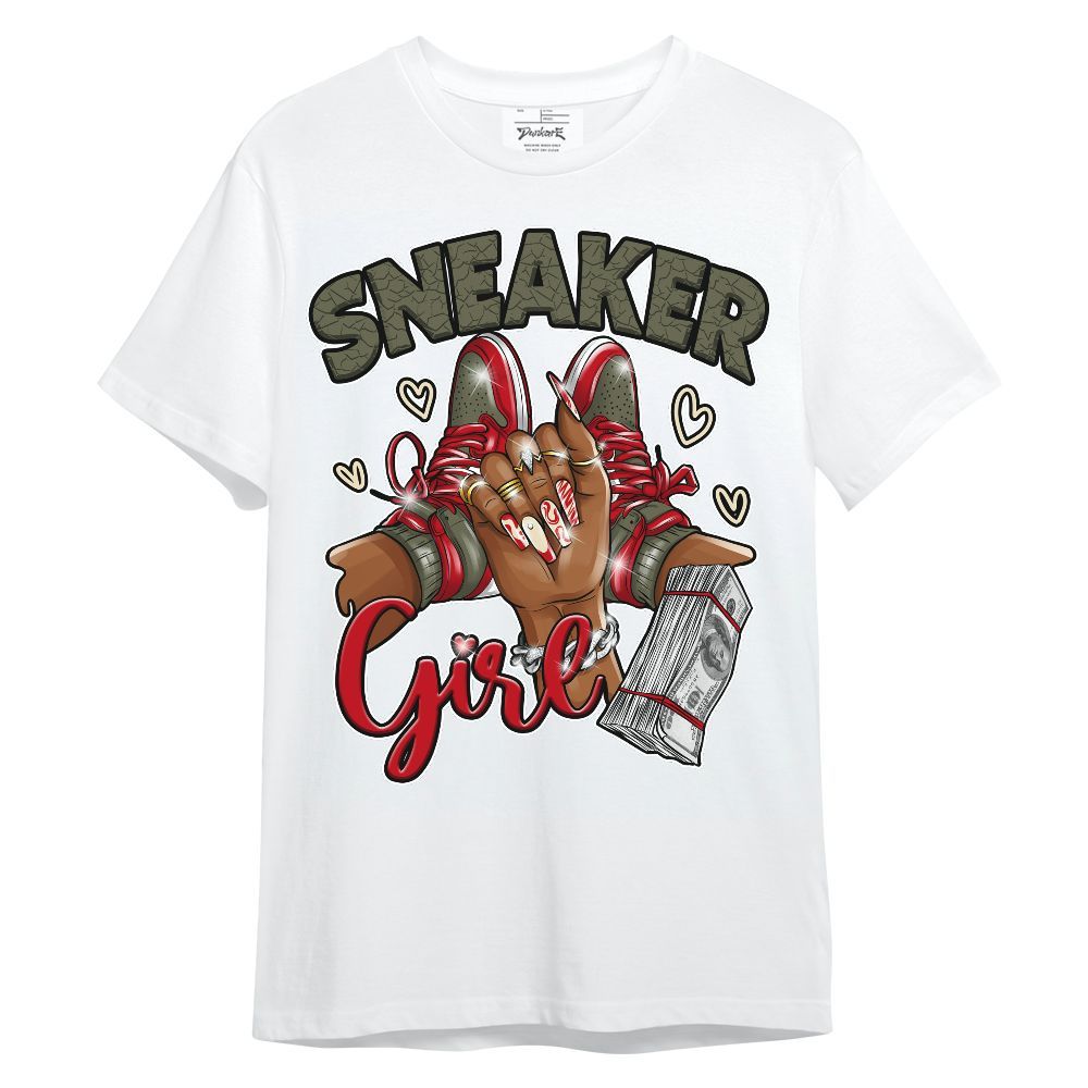 Shirt To Match Low OG Medium Olive 1s - Sneakerz Girlz Unisex Shirt