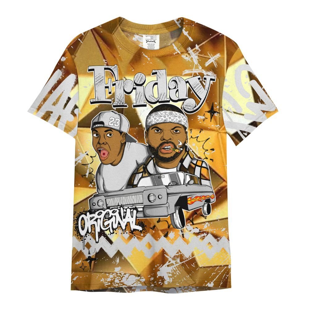 Shirt To Match NET Gold 4s - Friday Sneaker Crayon All Over Print