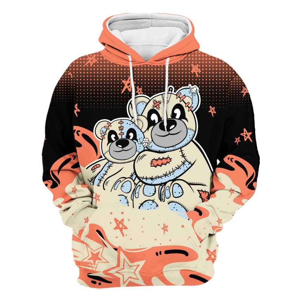 Hoodie To Match DJ Khaled Crimson Bliss 5s - Sincere Fondness Bear Stars All Over Print