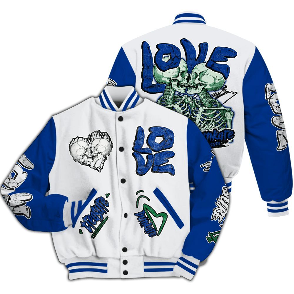 Varsity Jacket To Match Dunk Low Tennis Classic - Skull Bear All Over Print