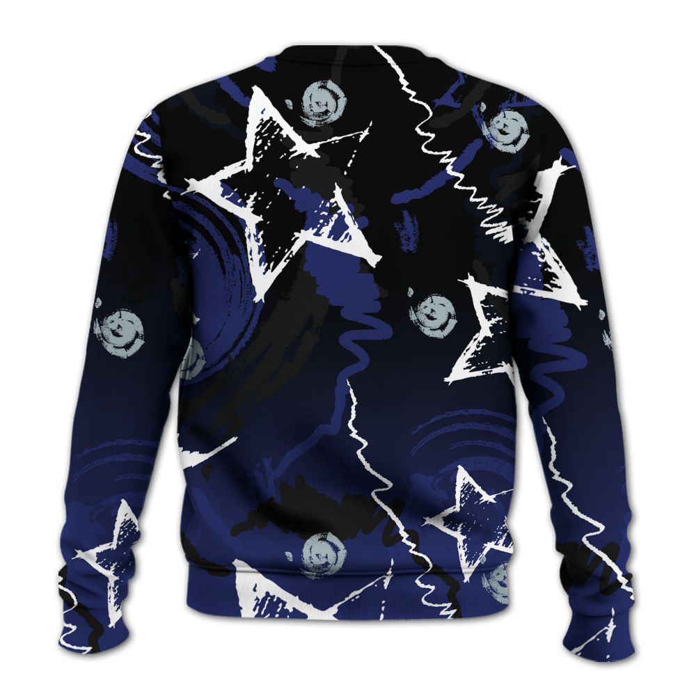 Sweatshirt To Match Midnight Navy 11s - Grind Shine Later Drip All Over Print