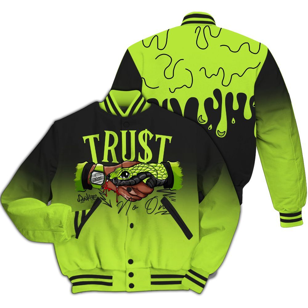 Varsity Jacket To Match Air Force 1 Low Dance Volt - Trust No One Drip Streetwear All Over Print