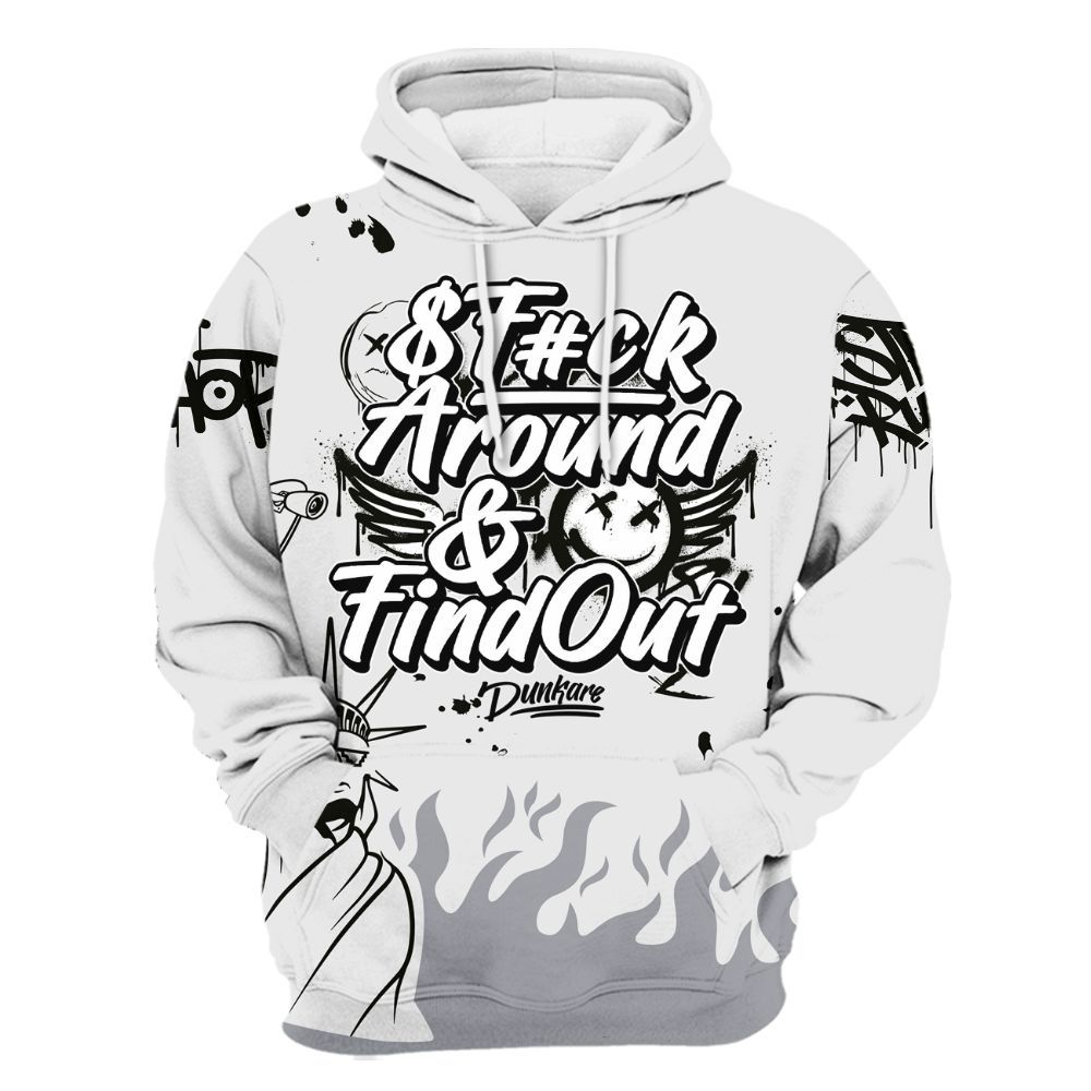 Hoodie To Match Baroque Brown 12s - Graphic Fck Around Find Out All Over Print