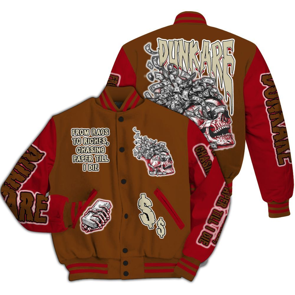 Varsity Jacket To Match Archaeo Brown 5s - From Rags To Riches All Over Print