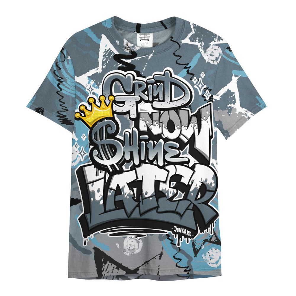 Shirt To Match Retro Light Graphite Wolf Grey 5s - Grind Shine Later Drip All Over Print