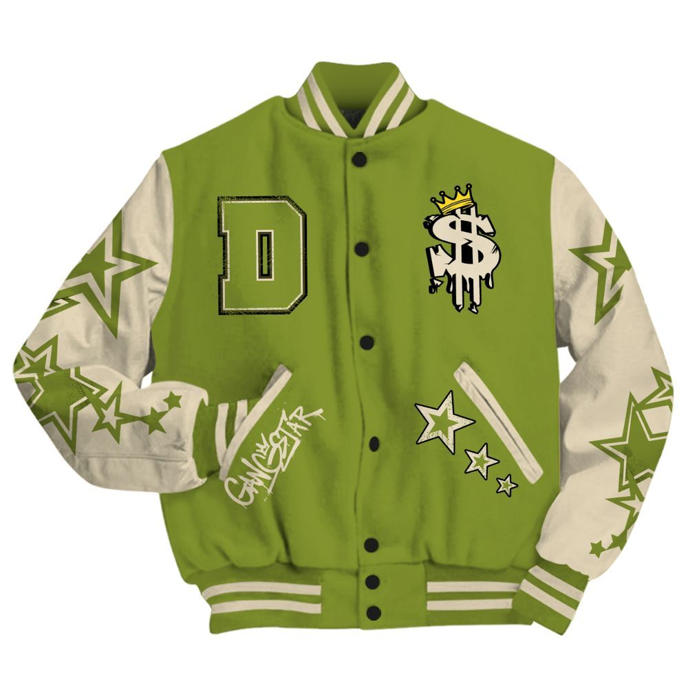 Varsity Jacket To Match SB Dunk Low Asparagus - Lucky Money Paid In Full Retro All Over Print