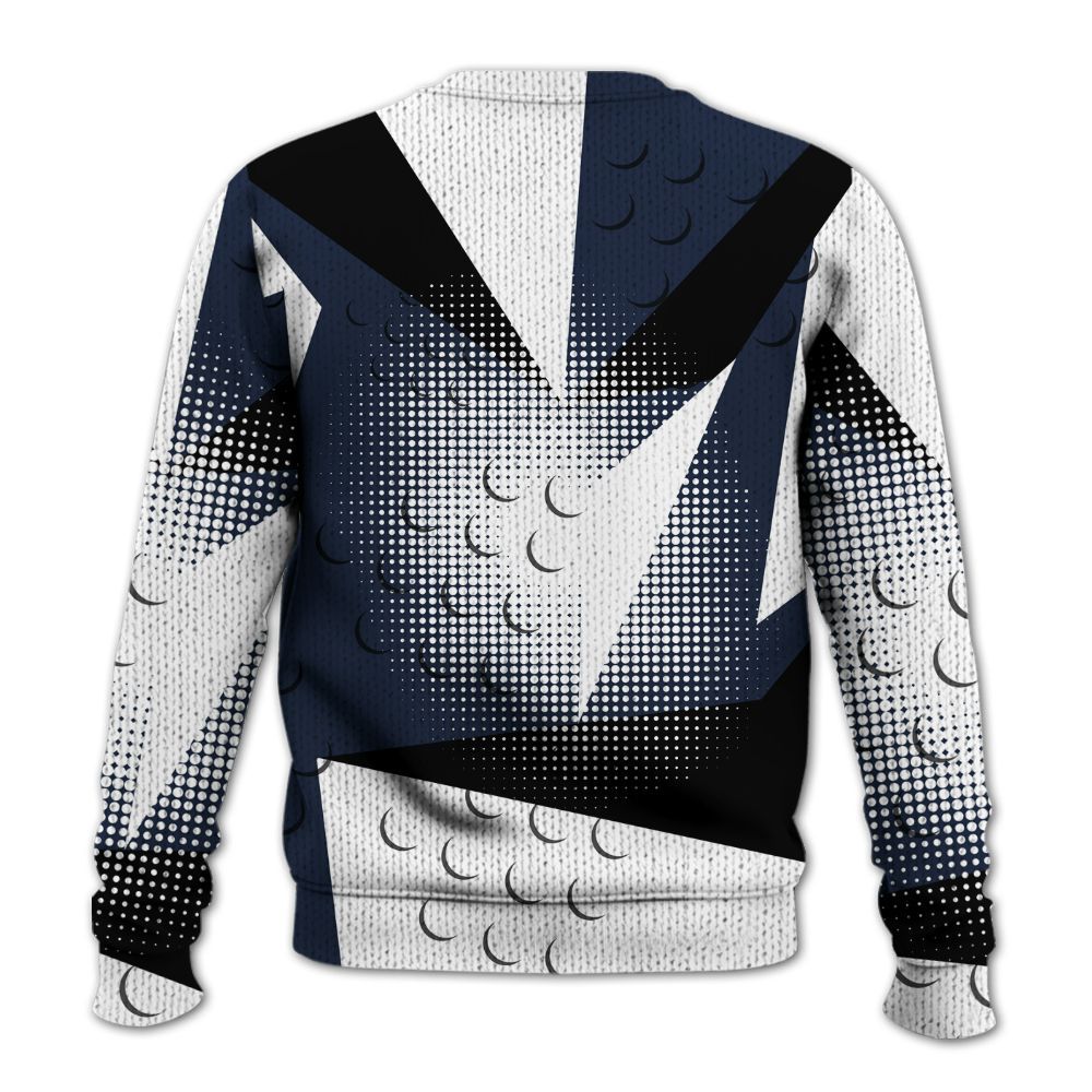 Knitted Sweater To Match Dunk Low White Midnight Navy - Poly Custom Name Number 23 5s