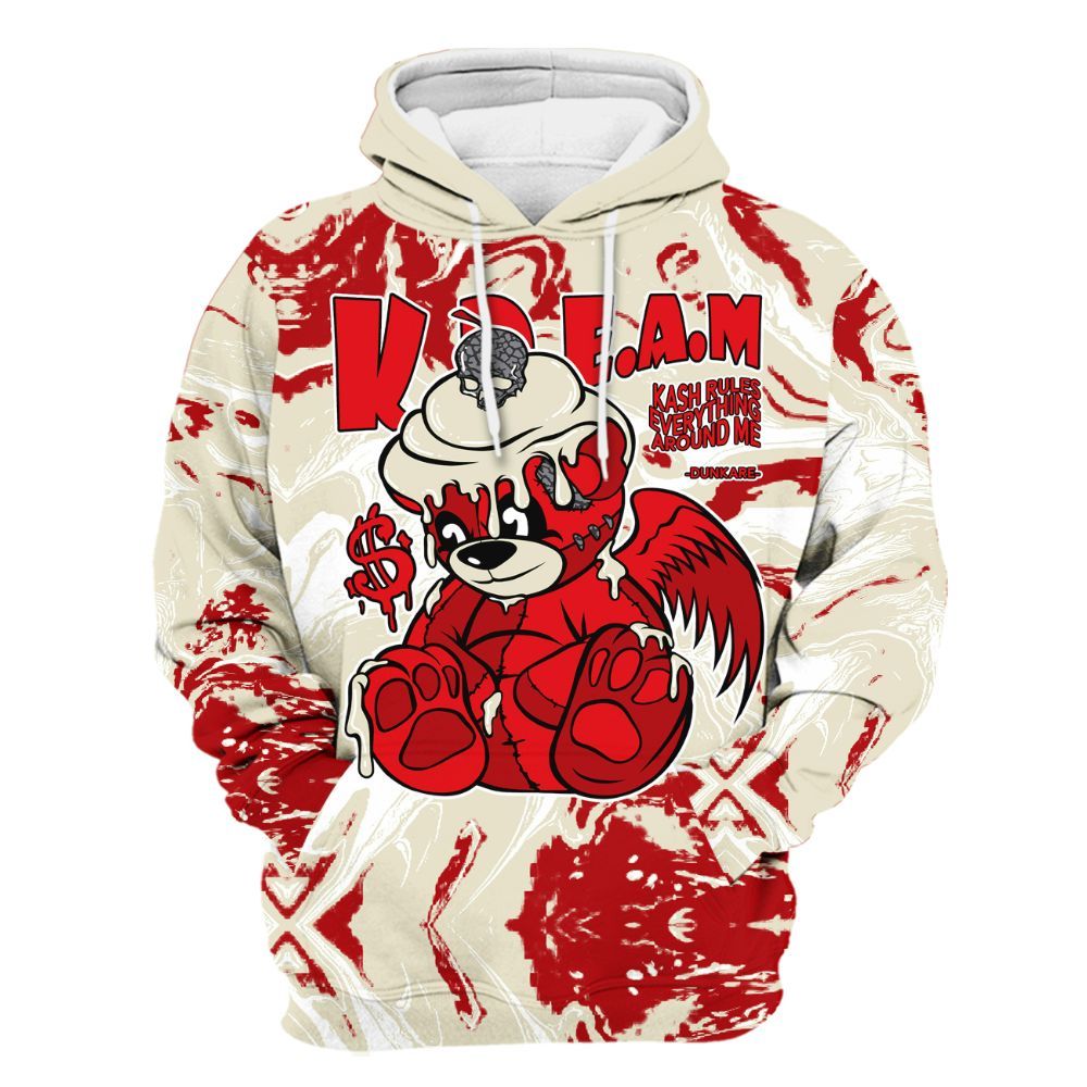 Hoodie To Match Cement Grey 3s - Loot Bear Liquid All Over Print