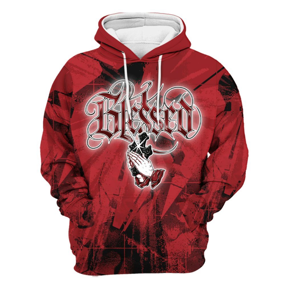 Hoodie To Match Alternate Flu Game 12s - God Blessed All Over Print