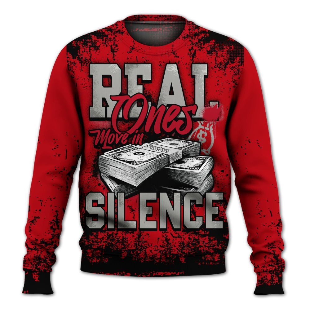 Sweatshirt To Match Air Griffey Max Gray Reds 1s - Move In Silence Money Street Retro All Over Print