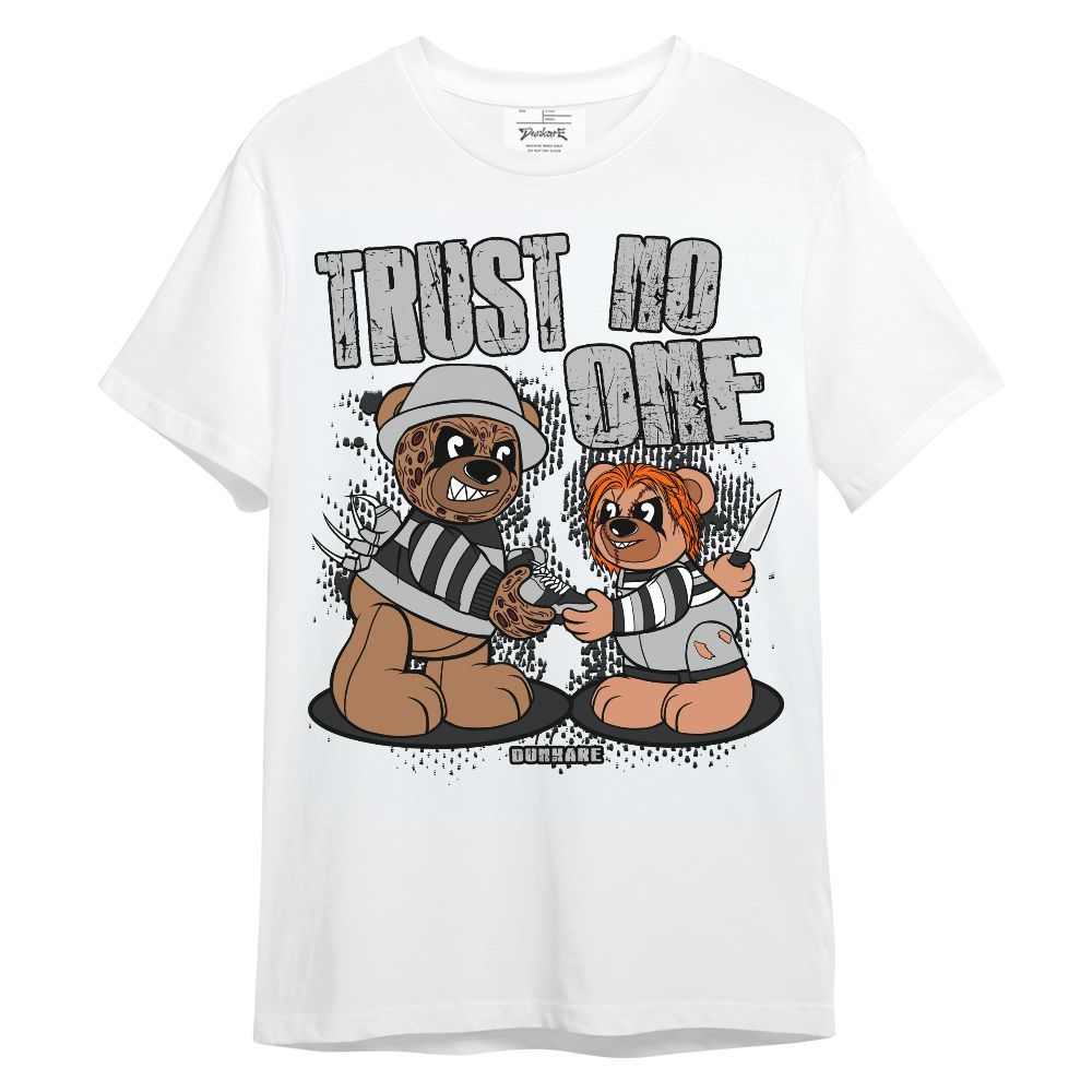 Shirt To Match Shirt To Match Low 85 Metallic Black 1s - Trust No One Bear Halloween Unisex Shirt