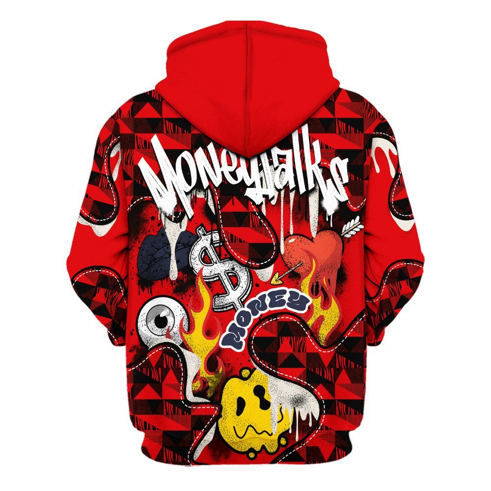 Hoodie To Match Low OG Howard University 1s - 23 Smile Burning Heart All Over Print