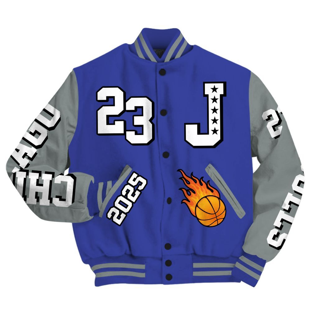 Varsity Jacket To Match Shox TL Royal - Chicago 23 Basketball All Over Print