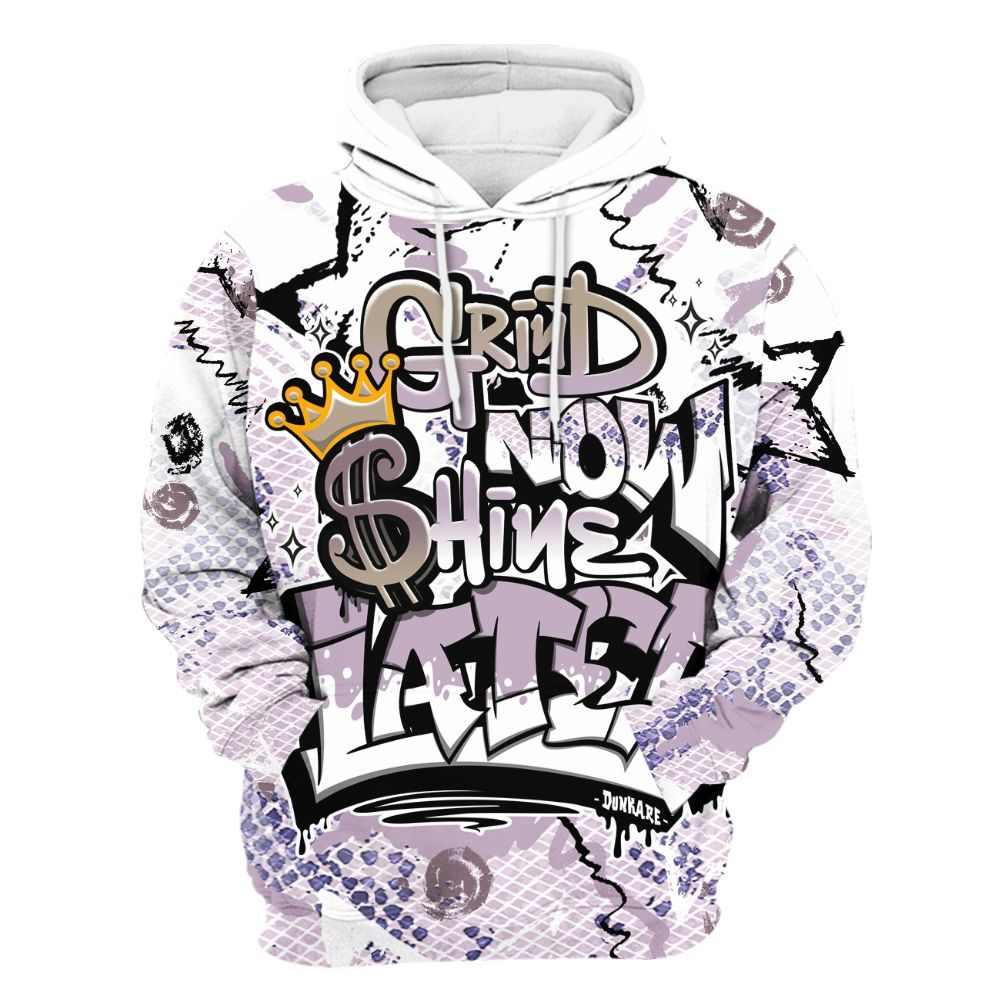 Hoodie To Match Air Force 1 Low Purple Snake - Grind Shine Later Drip All Over Print