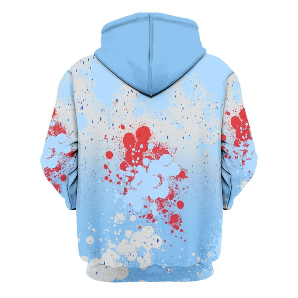 Hoodie To Match University Blue 5s - Trust No One Scary All Over Print
