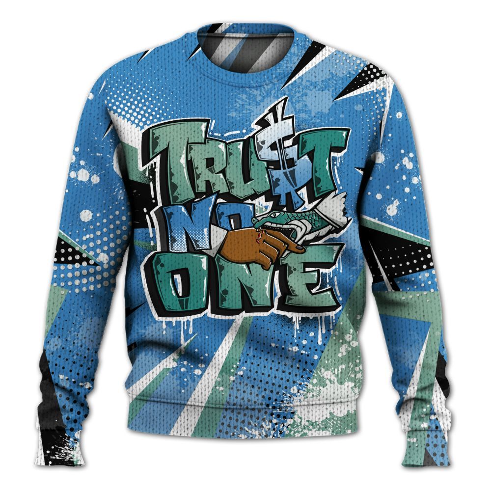 Knitted Sweater To Match Low Carolina 17s - Poly Trust No One Dripping