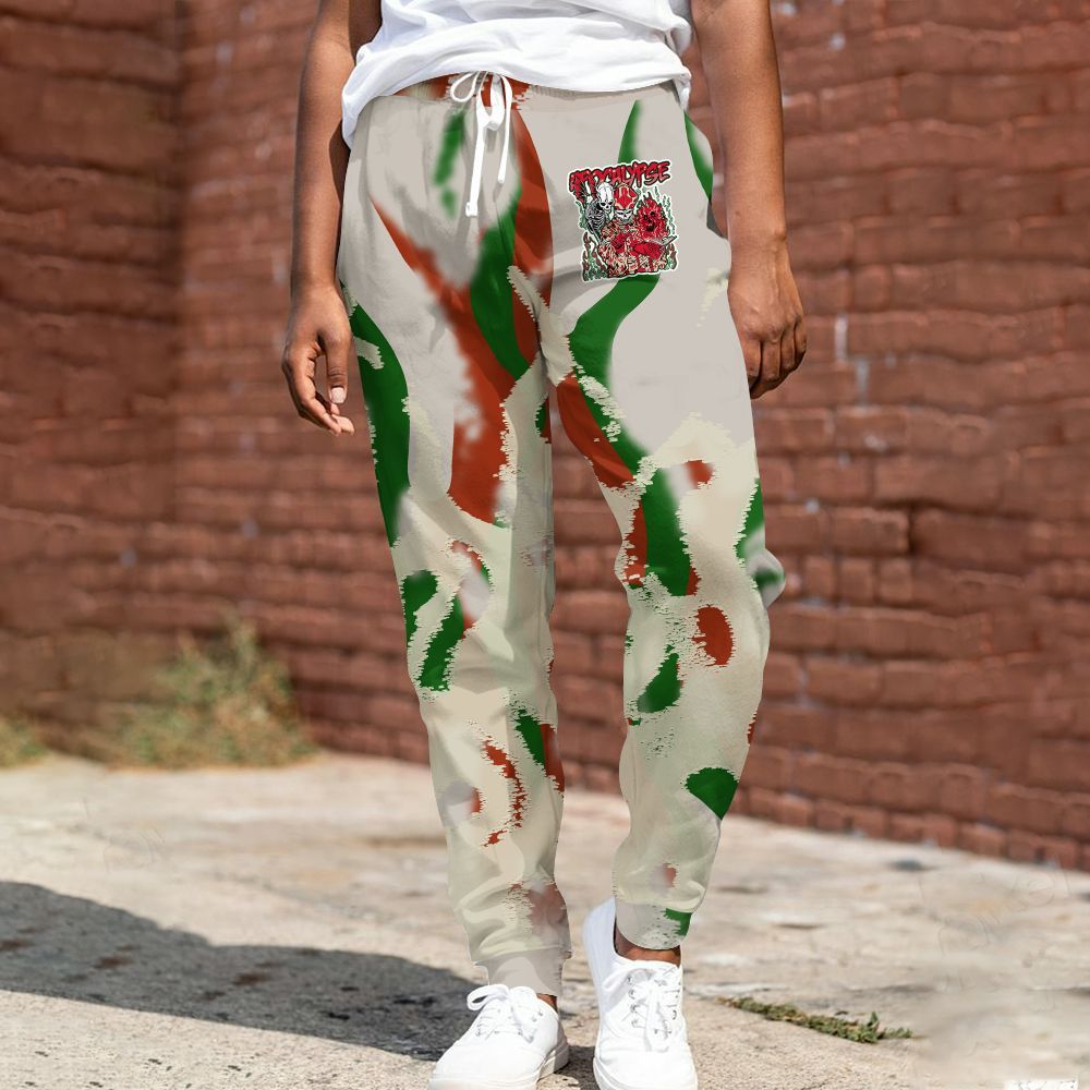 Sweatpant To Match El Grito 5s - Apocalypse Skeleton Burn All Over Print