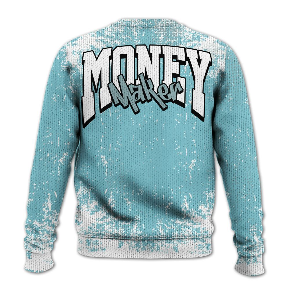 Knitted Sweater To Match Low Legend Blue 11s - Move In Silence Money Street Retro