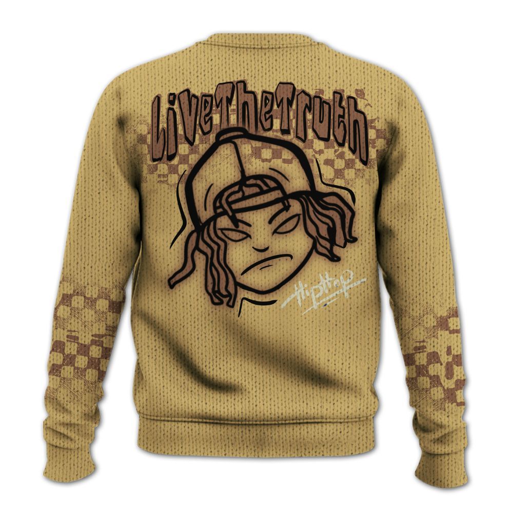 Knitted Sweater To Match Retro Cacao Wow 4s - Feel Life Street Style