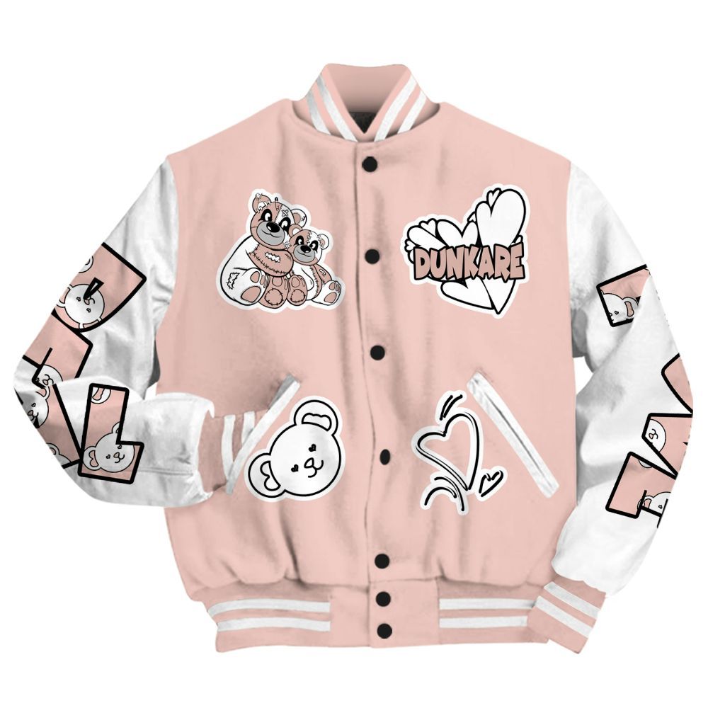 Varsity Jacket To Match Low Legend Pink 11s - Sincere Fondness Bear All Over Print