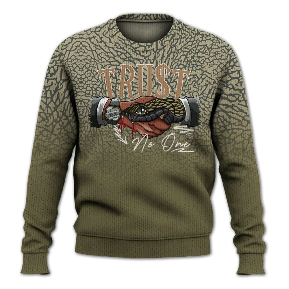 Sweater To Match Retro Family Affair 3s - Snake Trust No One Drip Graphic