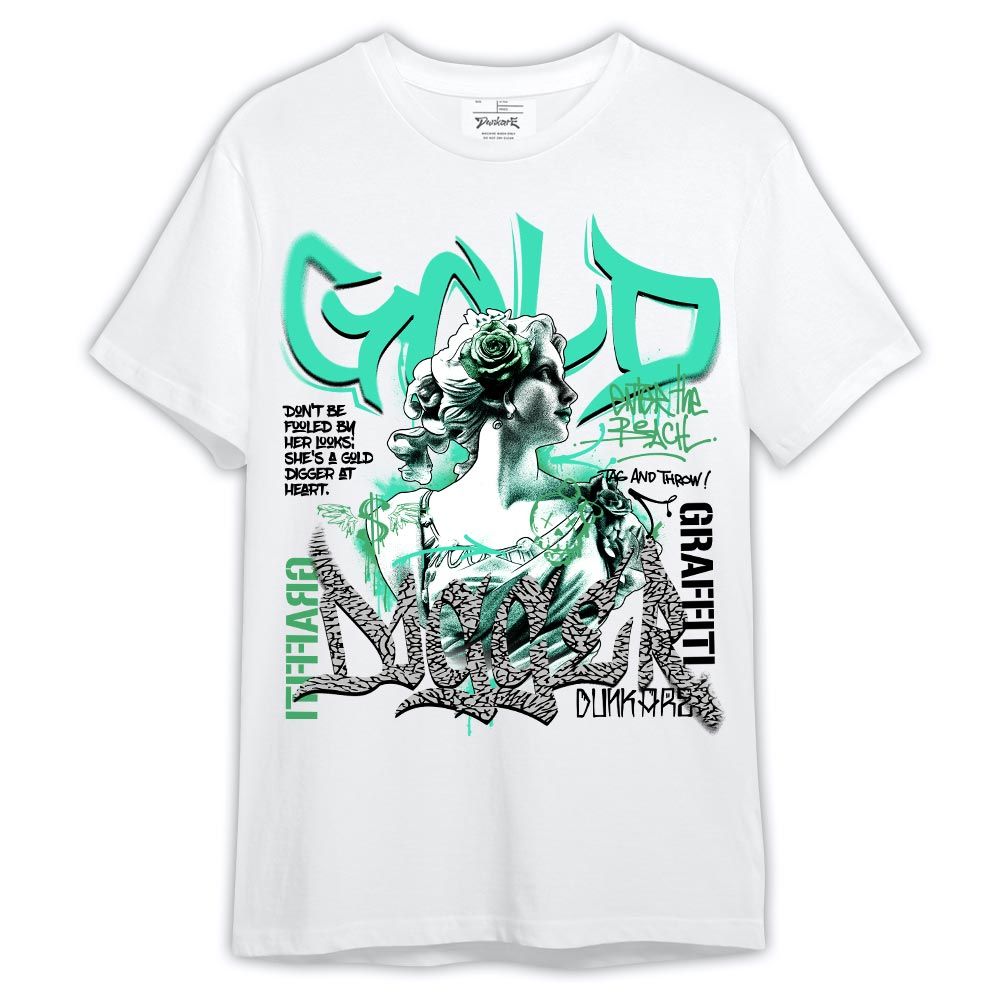 Shirt To Match Black Green Glow 3s - Graphic Gold Digger Shirt Green Glow 3s Outfit