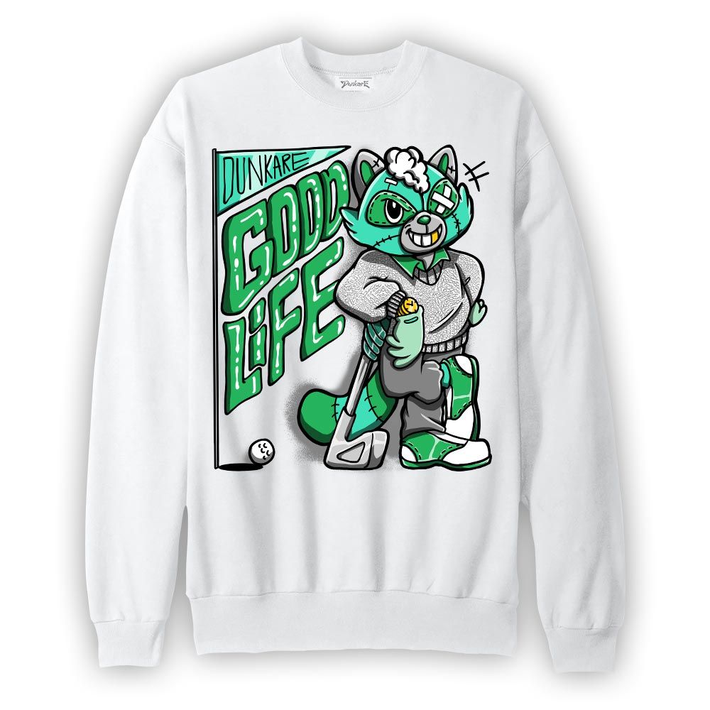 Sweatshirt To match Black Green Glow 3s Sweatshirt - Good Life Raccoon Graphic