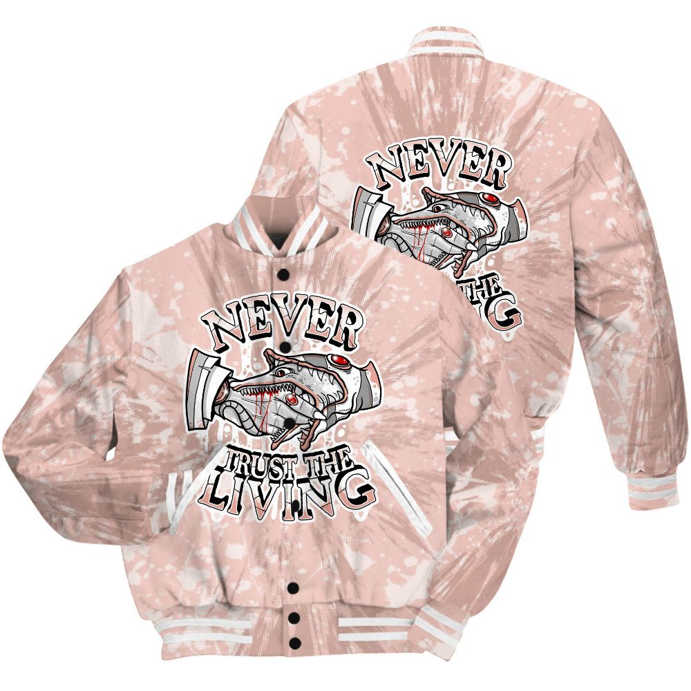 Varsity Jacket To Match Low Legend Pink 11s Shirt - Never Trusting Living Graphic Halloween All Over Print