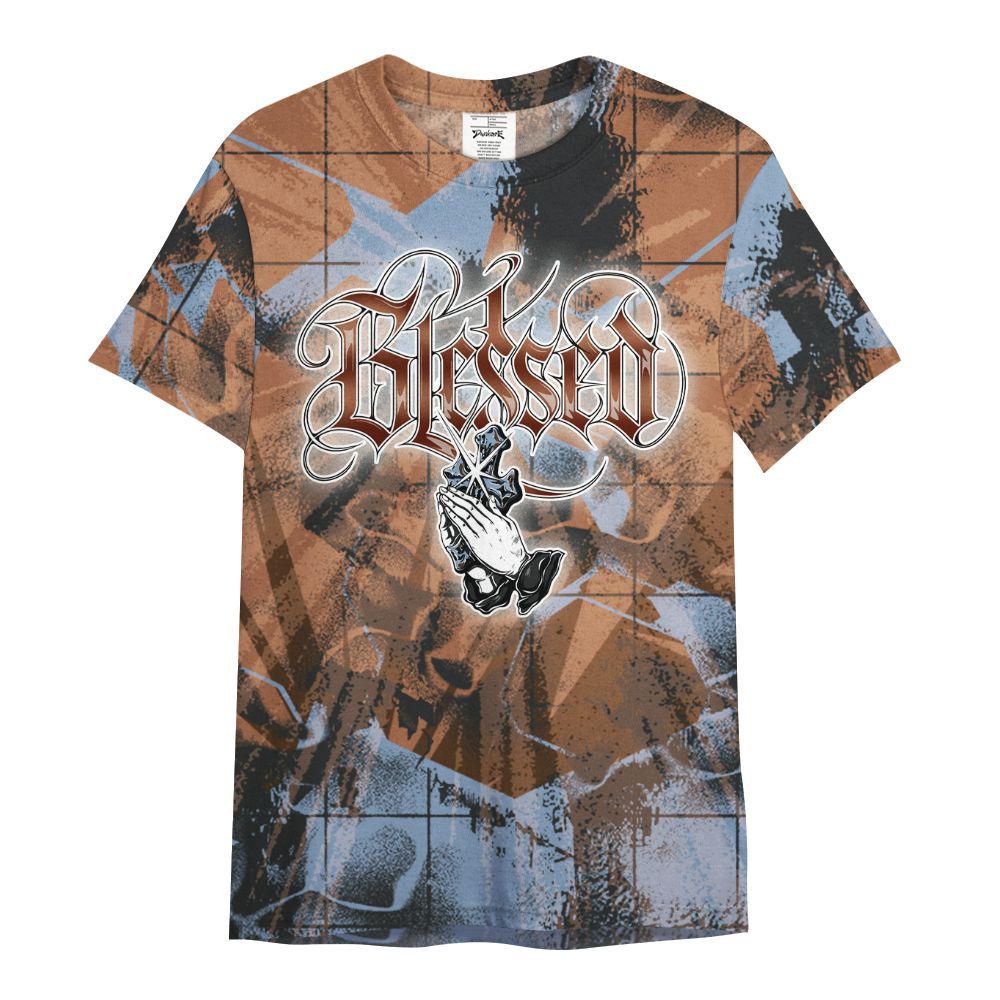 Shirt To Match Air Foamposite Metallic Copper - God Blessed All Over Print